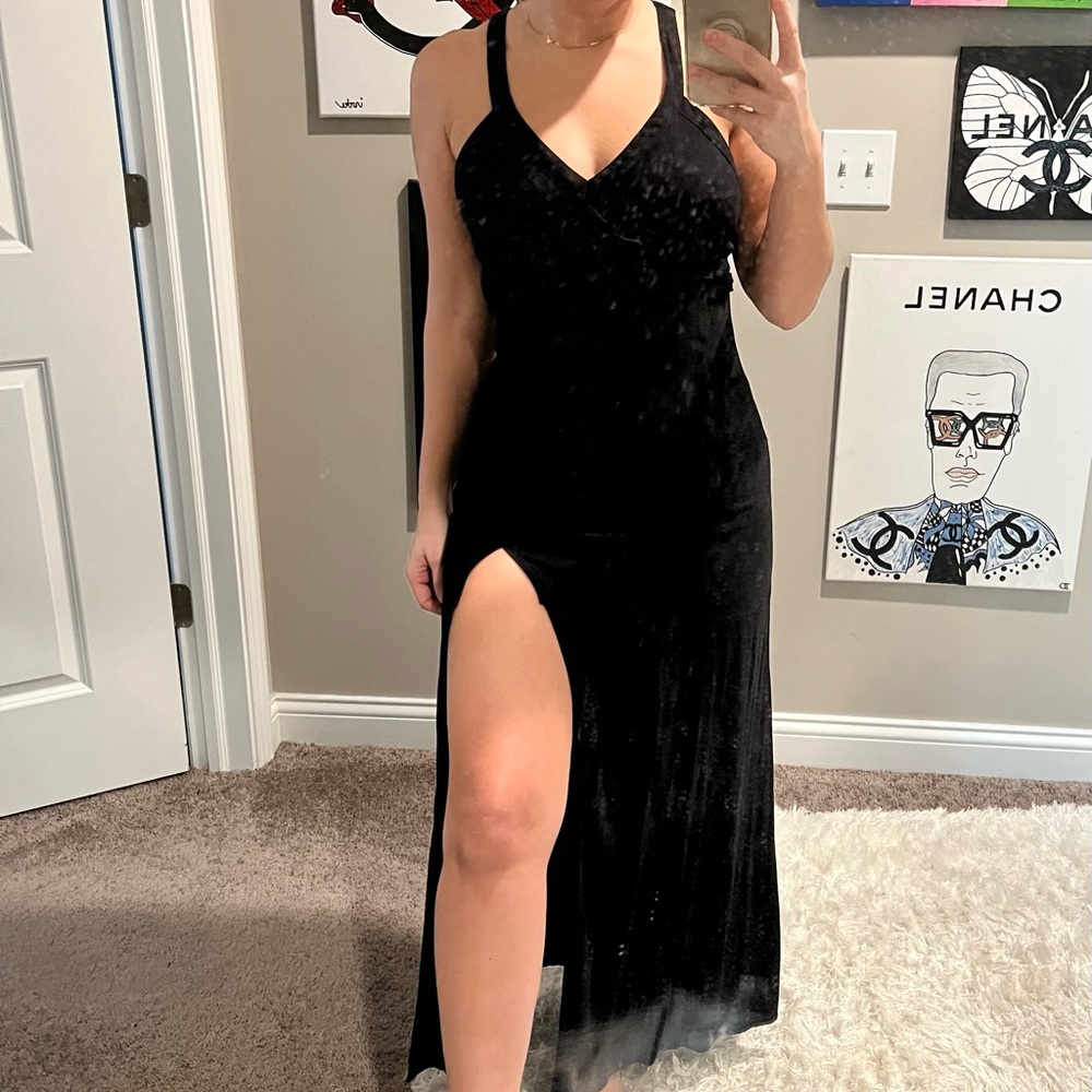 Little black maxi dress.